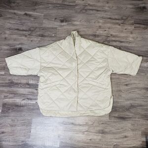 Quilted Oversized Snap Coat Women's S, M‎